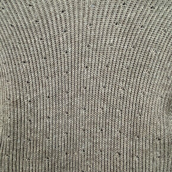 Worth Sweater Cardigan Womens Medium Brown Wool Shawl Collar Sleeveless Pockets - Picture 10 of 11